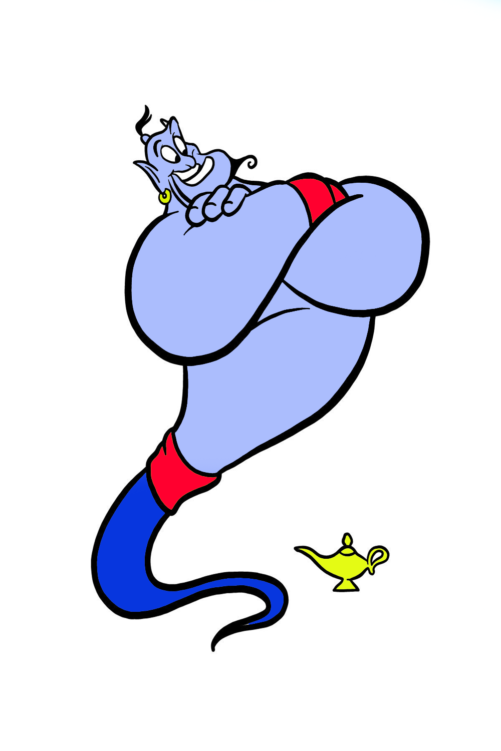 How to Draw Genie from Aladdin Drawing